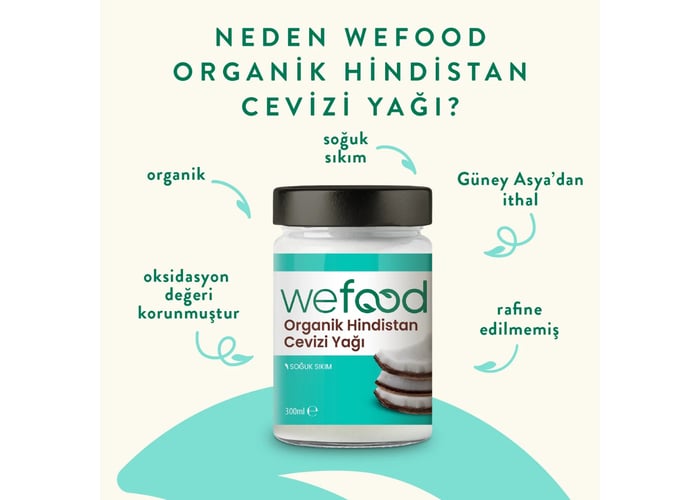Organik Hindistan Cevizi Yağı (300ml) - Wefood