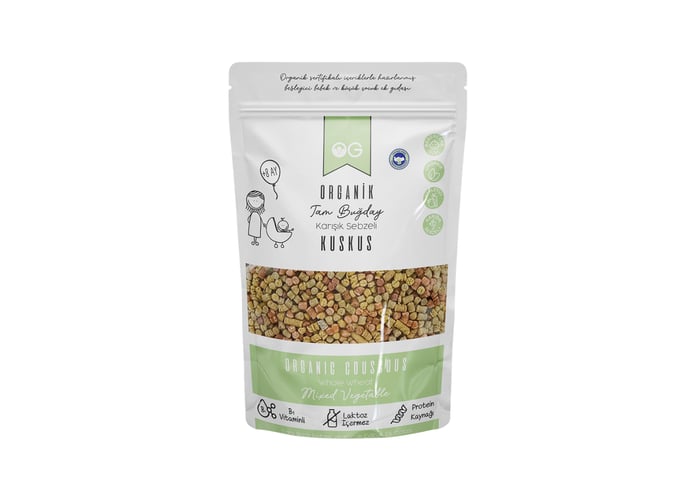Organik Karışık Sebzeli Tam Buğday Bebek Kuskus (250gr) - Og Natural