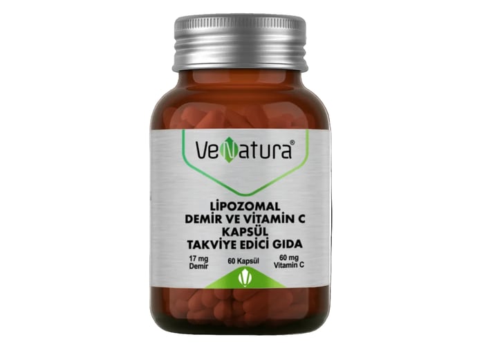Lipozomal Demir ve Vitamin C Kapsül Takviye Edici Gıda - Venatura