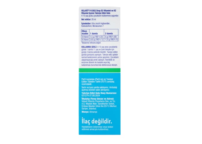 D3K2 Drop MK7 (20ml) - Velavit