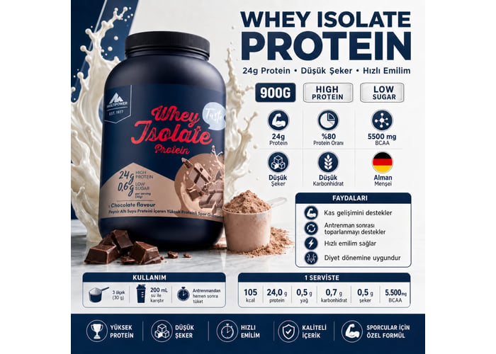 Whey Protein Isolate Çikolata (900gr) - Multipower