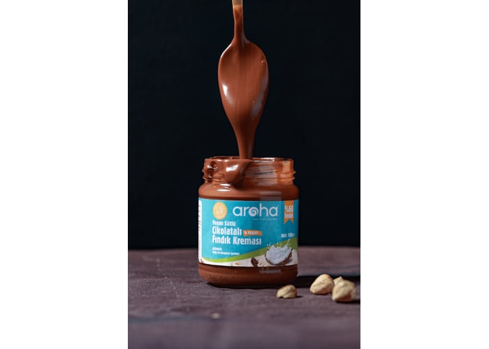 Vegan Sütlü Çikolatalı Fındık Kreması (%60 Fındık, 180gr) - Aroha