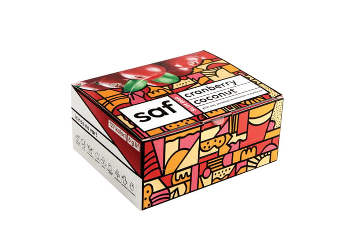 Cranberry Coconut Slim Bar (12 adet, 40gr) - Saf Nutrition