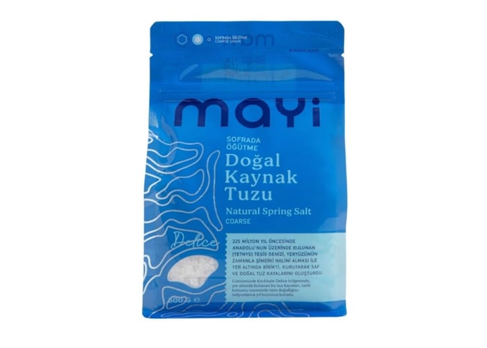Mayi Tuz Sofrada Öğütme Kaynak Tuzu (İyotsuz, 500gr)