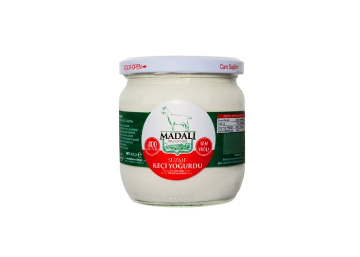 Süzme Keçi Yoğurdu (400gr, %100 Keçi Sütü) - Madalı
