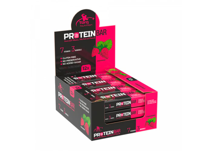 Çilekli Protein Bar (12 adet x 50gr) - Torq Nutrition