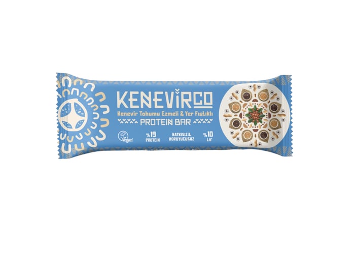 Kenevir Tohumu Ezmeli Yer Fıstıklı Protein Bar (32gr) - Kenevirco