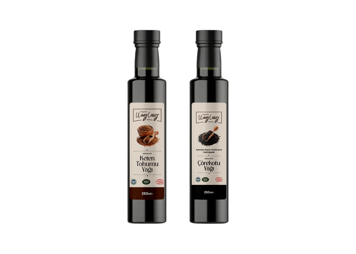 Organik Çörek Otu Yağı ve Organik Keten Tohumu Yağı Seti - Organic Windy Valley