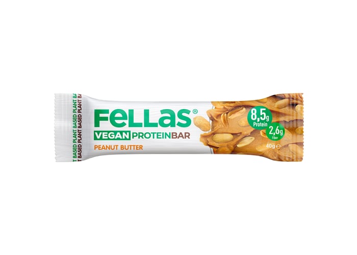 Yer Fıstığı Ezmeli Protein Bar (Glutensiz, 40gr) - Fellas