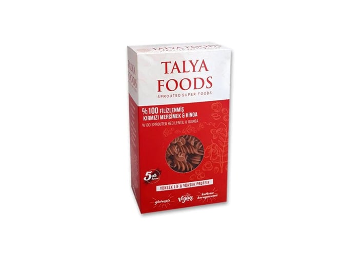 Filizlenmiş Kırmızı Mercimek & Nohut Makarnası (200gr) - Talya Foods