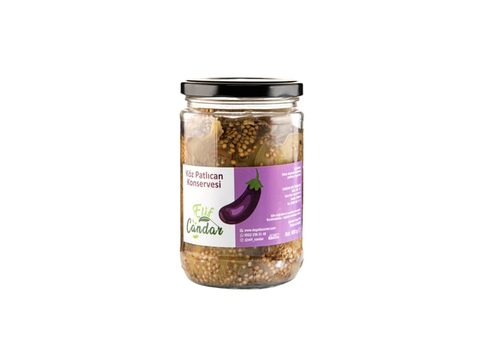 Közlenmiş Patlıcan Konservesi (600gr) - Elif Candar