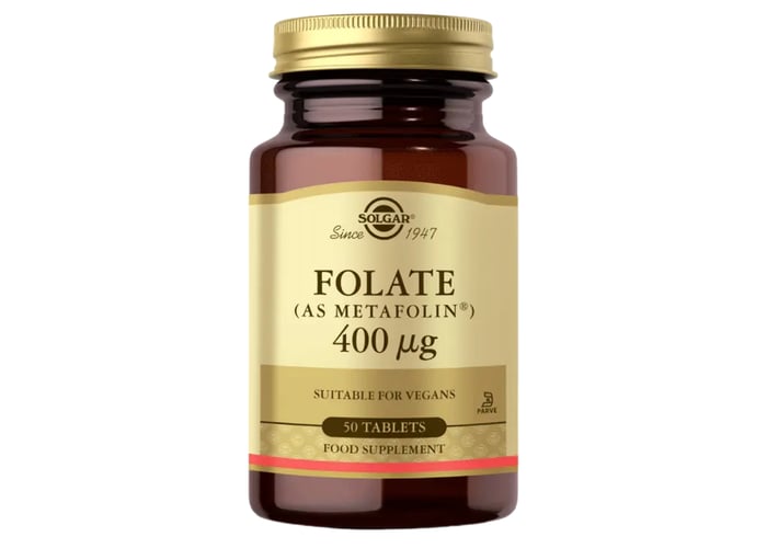 Folate (400mcg, 50 tablet) - Solgar