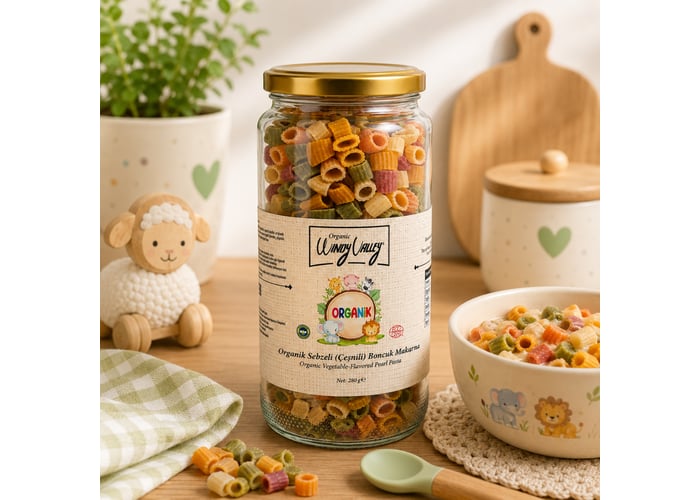 Organik Sebzeli Boncuk Makarna (Çeşnili, 280gr) - Organic Windy Valley