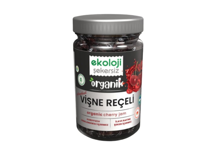 Organik Vişne Reçeli (Şekersiz, 380gr) - Ekoloji Market