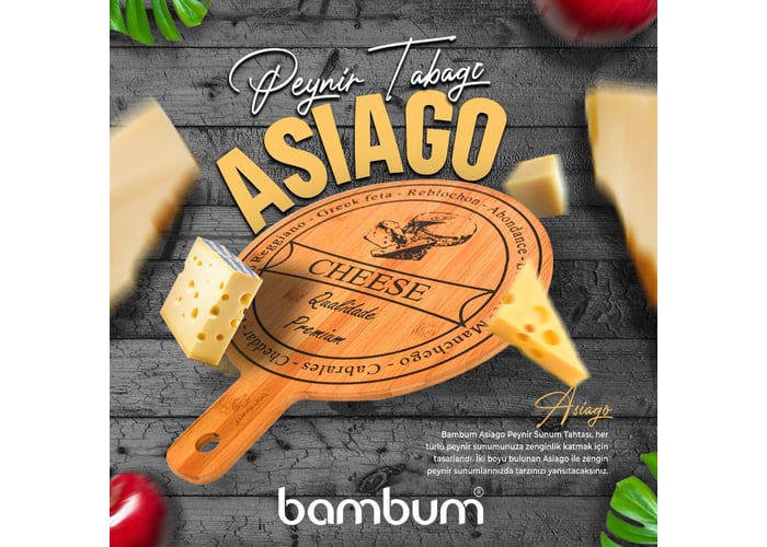 Asiago Peynir Sunum Tabağı (Büyük) - Bambum