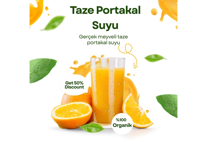 Taze Sıkılmış Portakal Suyu (1lt) - Vafi