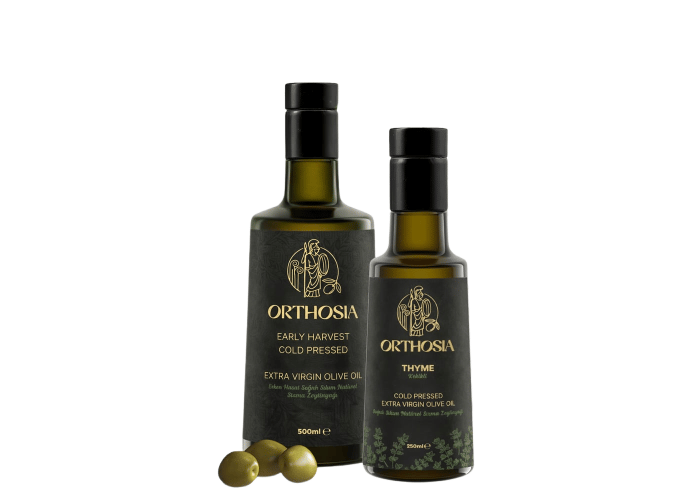 Premium Memecik Erken Hasat Soğuk Sıkım Zeytinyağı Paketi (Kekik Çeşnili) - Orthosia