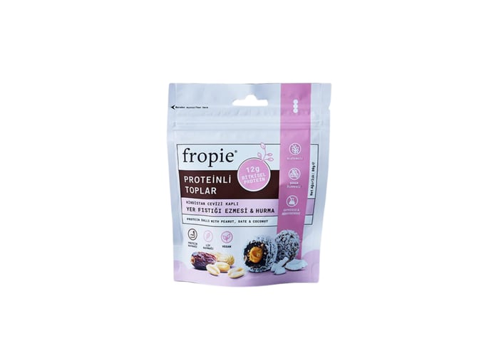 Yer Fıstığı Ezmesi ve Hurma Protein Topları (80gr) - Fropie