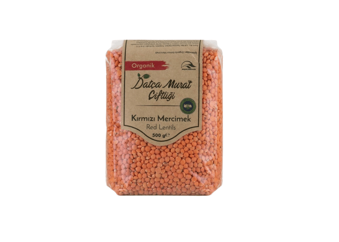 Organik Kırmızı Mercimek (500gr) - Datça Murat Çiftliği