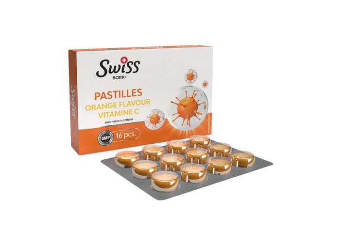 Portakallı C-vitaminli Pastil (16 adet) - Bork