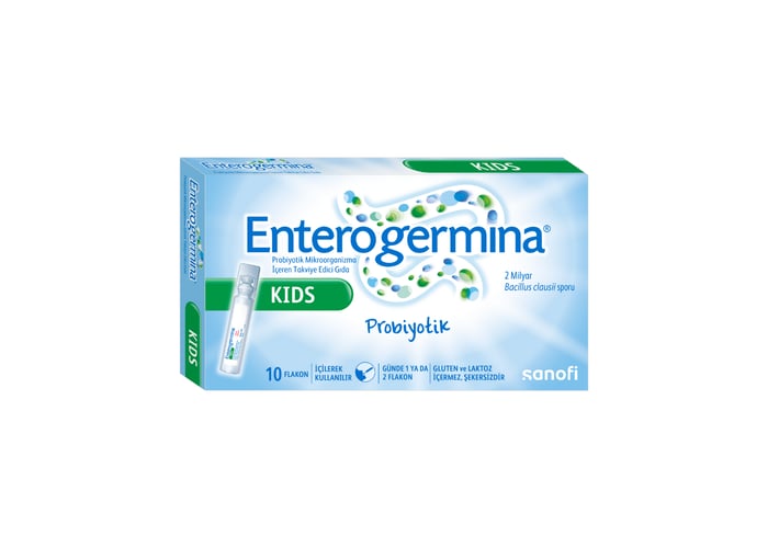 Kids 2 Milyar Bacillus Clausii Sporu İçeren Probiyotik (10 flakon) - Enterogermina