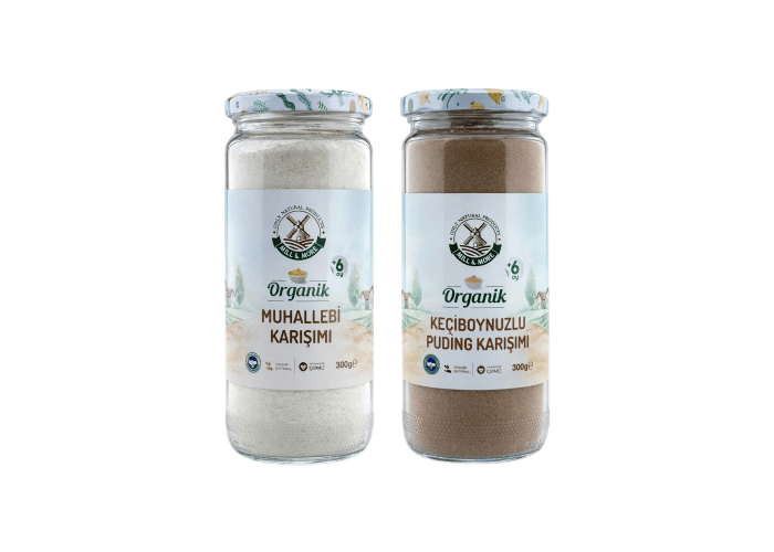Mill & More Organik Bebek Muhallebisi Karışımı (300gr) ve Organik Bebek Pudingi (300gr) Seti