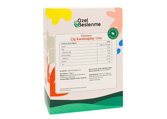 Çiğ Karabuğday Unu (Glutensiz, 1000gr) - Özel Beslenme