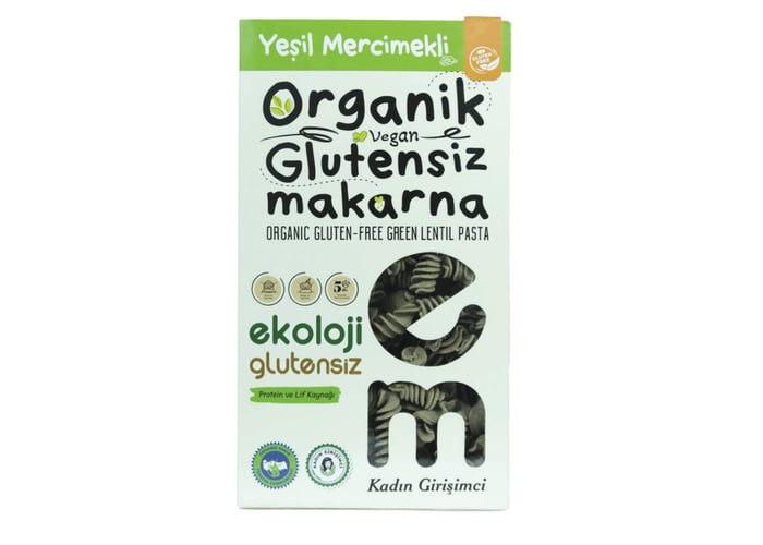 Organik Yeşil Mercimekli Burgu Makarna (Glutensiz, 200gr) - Ekoloji Market