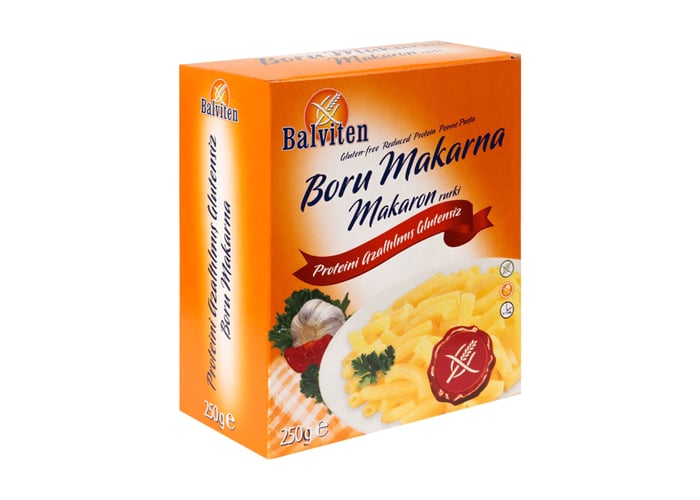 Proteini Azaltılmış Boru Makarna (Glutensiz, 250gr) - Balviten
