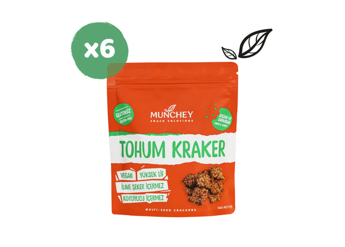 Soğan ve Sarımsak Tohum Kraker (6 adet x 40gr) - Munchey Food