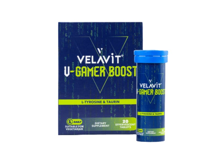 V-Gamer Boost L-Tyrosine & Taurin (20 efervesan tablet) - Velavit