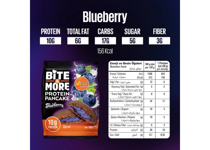 Protein Pancake Yaban Mersini (50gr) - Bite&more