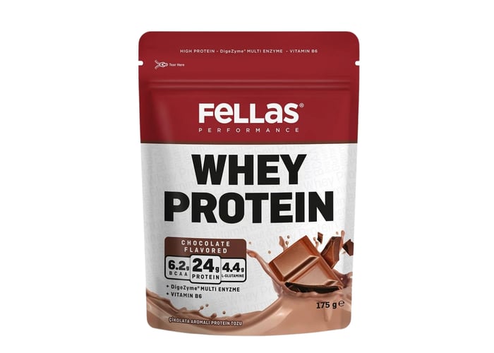 Çikolata Aromalı Whey Protein Tozu (175gr) - Fellas