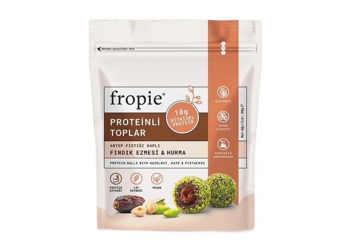 Fındık Ezmeli ve Hurmalı Protein Topları (80gr) - Fropie
