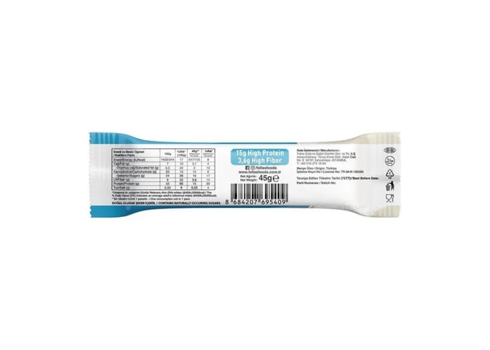 Yüksek Protein Bar - Klasik Sade (45gr) - Fellas