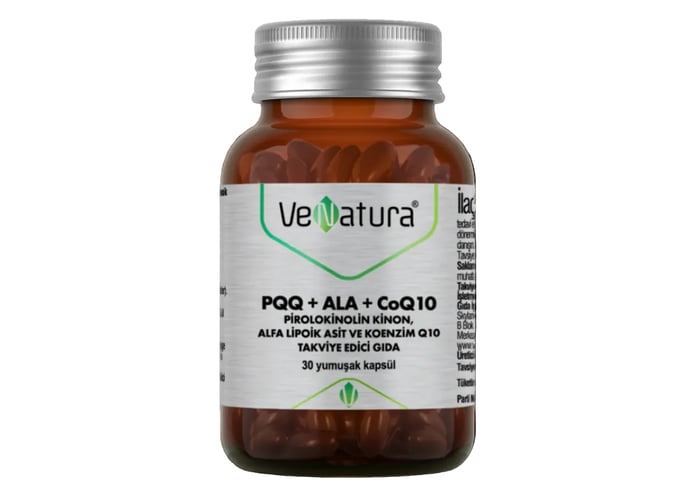 Venatura PQQ+ALA+CoQ10 Pirolokinolin Kinon, Alfa Lipoik Asit ve Koenzim Q10 (30 softgel)