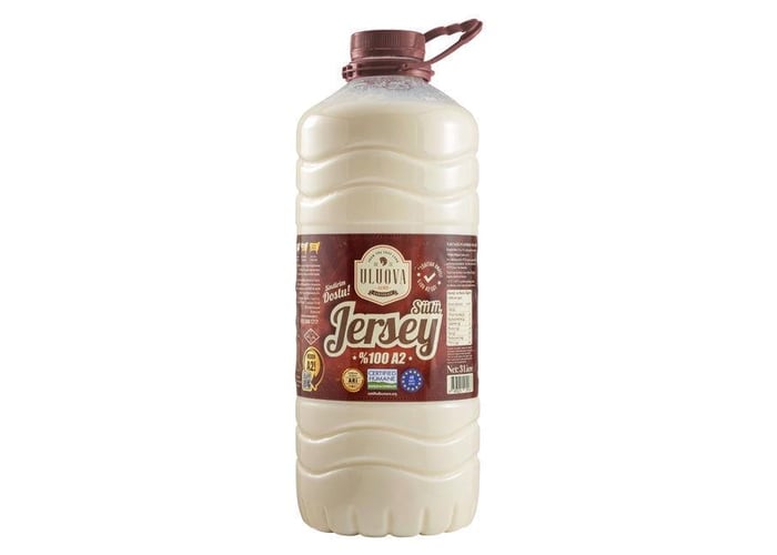 Tam Yağlı Pastörize Jersey İnek Sütü (3lt) - Uluova