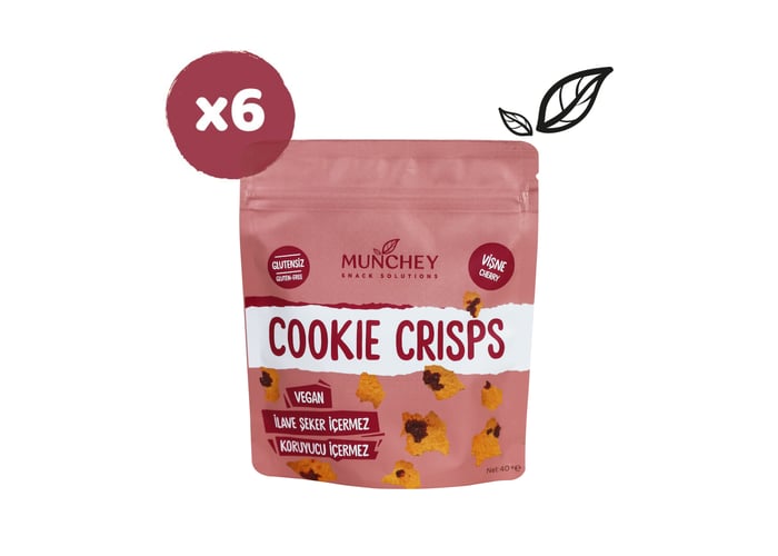 Cookie Crisps Vişne (6 adet x 40gr) - Munchey Food