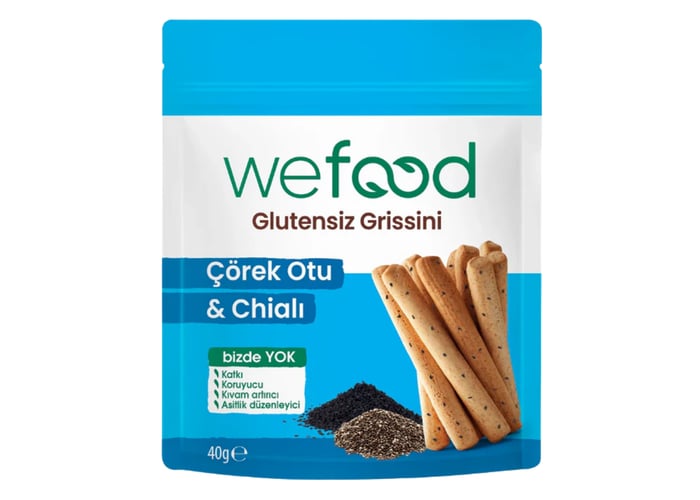 Çörek Otu ve Chia’lı Grissini (Glutensiz, 40gr) - Wefood