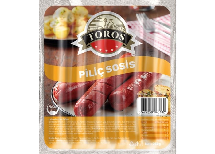 Piliç Sosis (225gr) - Akdeniz Toros