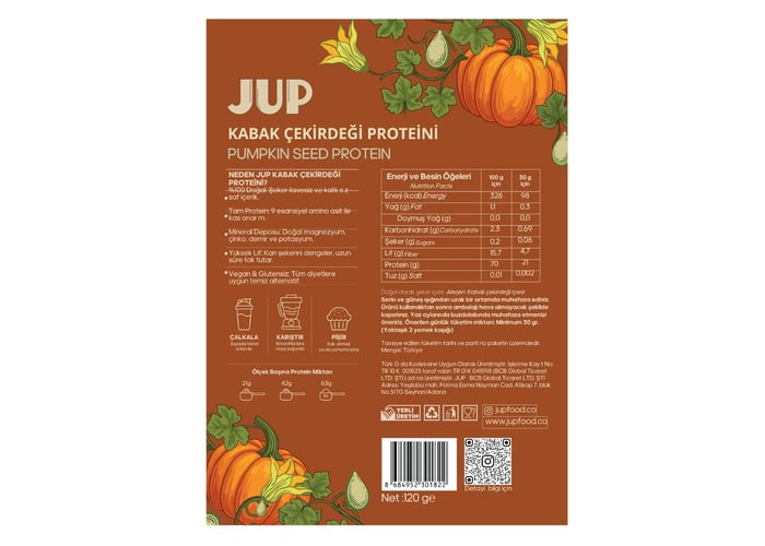 Kabak Çekirdeği Protein Tozu (120gr) - Jup Food