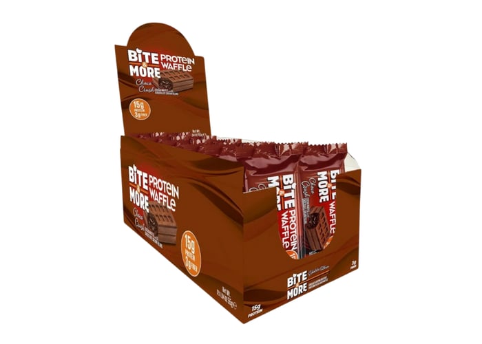 Protein Waffle Çikolatalı (12 adet x 55gr) - Bite&more