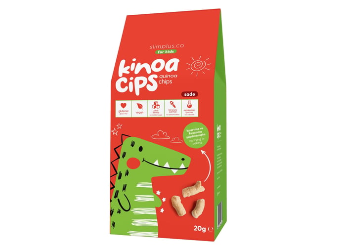 Vegan Yağsız Sade Kinoa Cipsi (Glutensiz, 20gr) - Slimplus