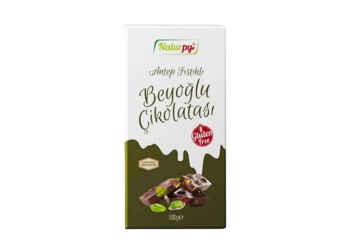 Antep Fıstıklı Beyoğlu Çikolatası (Glutensiz, 100gr) - Naturpy