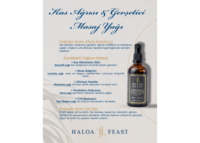 Kas Gevşetici Masaj Yağı (100ml) - HALOA FEAST
