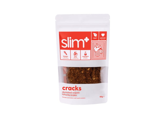 Domates ve Soğanlı Cracks Tohum Kraker (Glutensiz, 50gr) - Slimplus