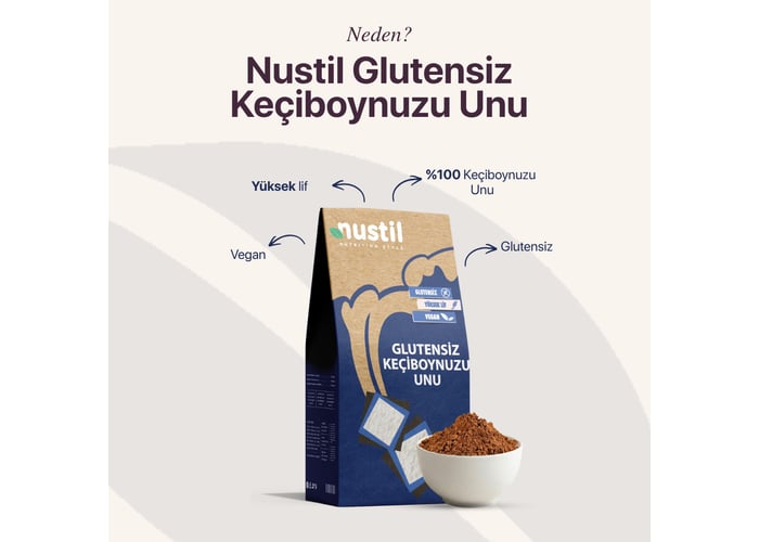 Keçiboynuzu Unu (Glutensiz, 300gr) - Nustil