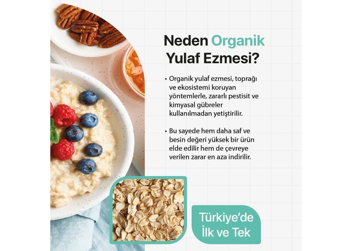 Organik Yulaf Ezmesi (Glutensiz, 250gr) - Nustil