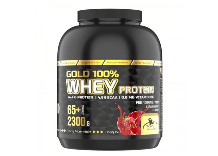 Gold %100 Whey Protein Çilek (2300gr) - Torq Nutrition