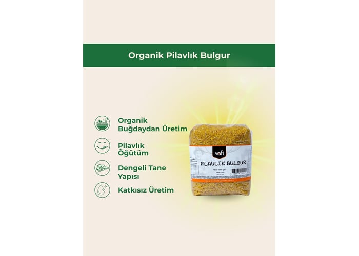 Organik Pilavlık Bulgur (500gr) - Memleket Gurmesi
